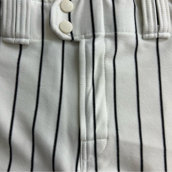 Rawlings Youth White Black Relaxed Baseball Pinstripe Pants Size Youth XL - Picture 5 of 7